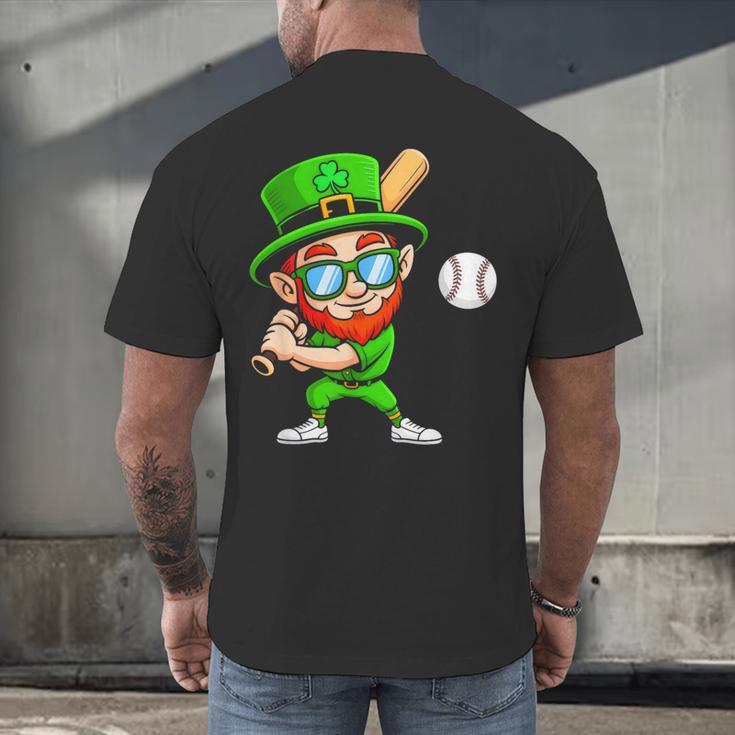 Kids St Patricks Day Shirt Leprechaun Baseball Boys Men Men's Back Print T-Shirt