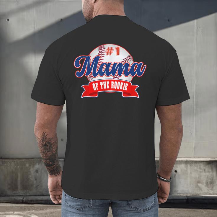 Mama Rookie Of Year 1st Birthday Baseball Theme Matching Men's Back Print T-Shirt