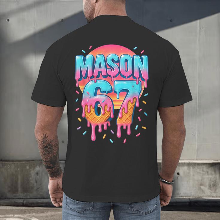 Mason 67 Costume Ice Cream Baseball Drip 6 7 Meme Six Seven Men's Back Print T-Shirt