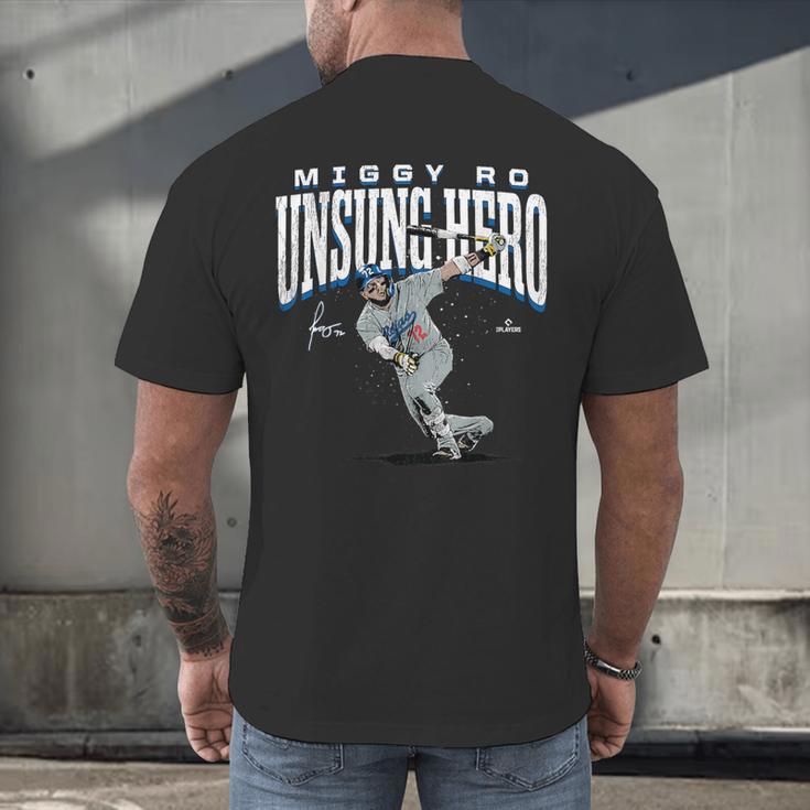 Miguel Rojas Unsung Hero Los Angeles Baseball MLBPA Men's Back Print T-Shirt