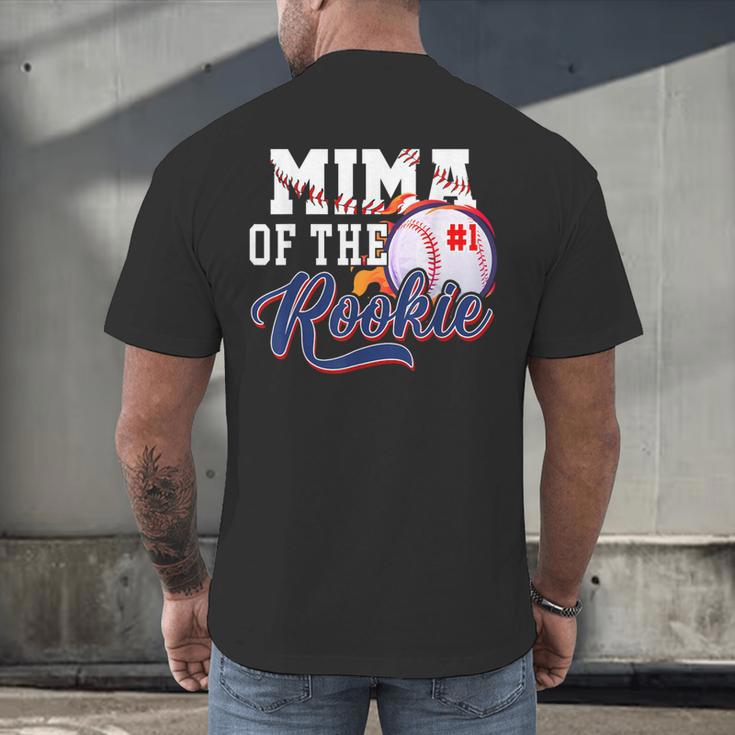 Mima Rookie Of Year 1st Birthday Baseball Theme Matching Men's Back Print T-Shirt Mima Rookie Of Year 1st Birthday Baseball Theme Matching Men's Back Print T-Shirt