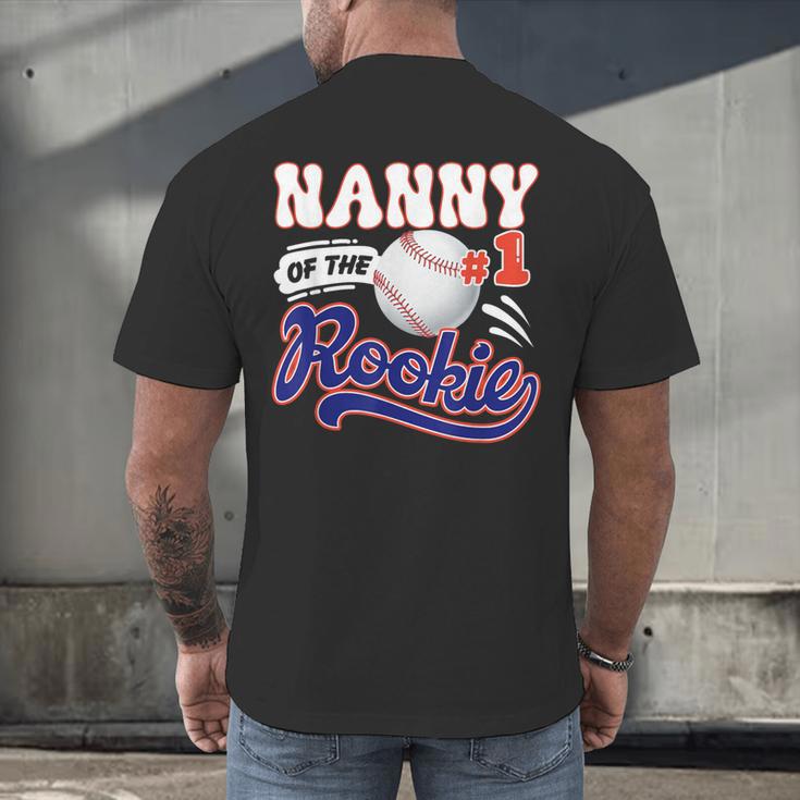 Nanny Rookie Of Year 1st Birthday Baseball Theme Matching Men's Back Print T-Shirt