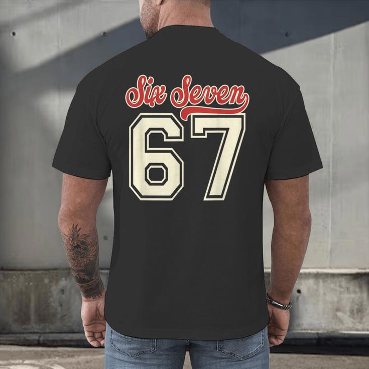 Number 67 Meme Six Seven Baseball Style Kids Boy Teen Men's Back Print T-Shirt Number 67 Meme Six Seven Baseball Style Kids Boy Teen Men's Back Print T-Shirt