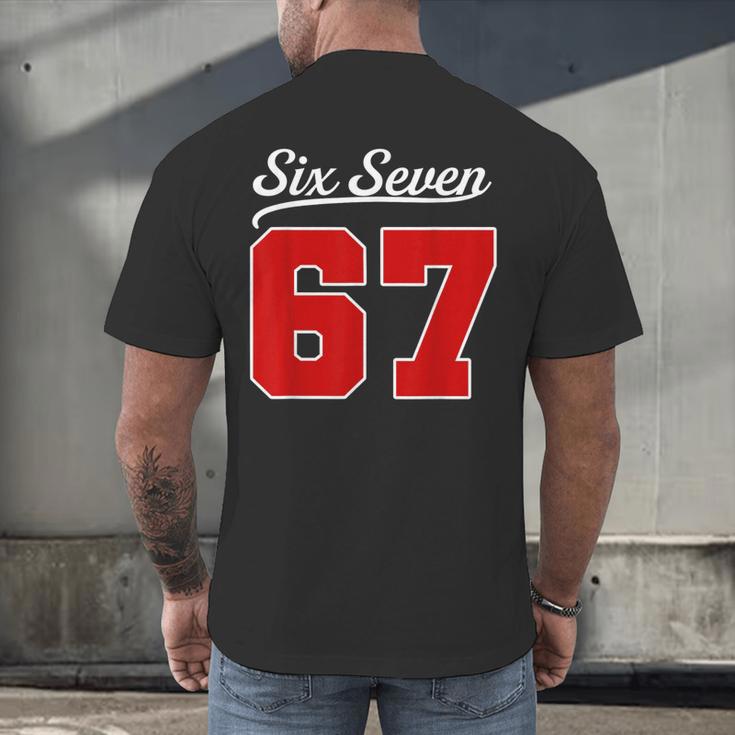 Number 67 Numbered Six Seven Baseball Jersey Style Team 67 Men's Back Print T-Shirt