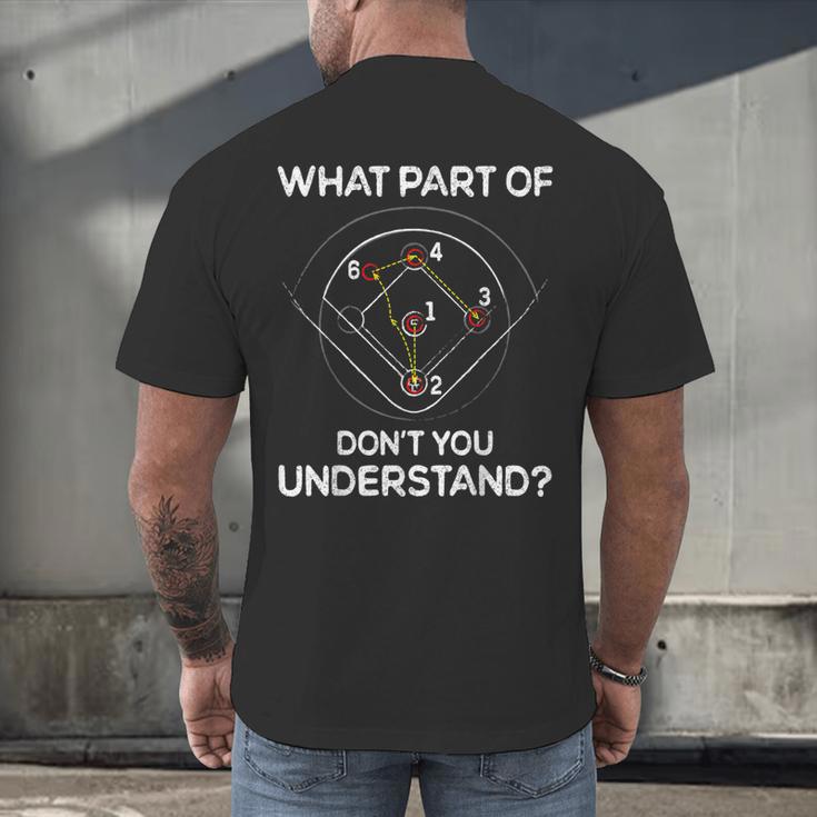 What Part Of Dont You Understand 6432 Baseball Men's Back Print T-Shirt