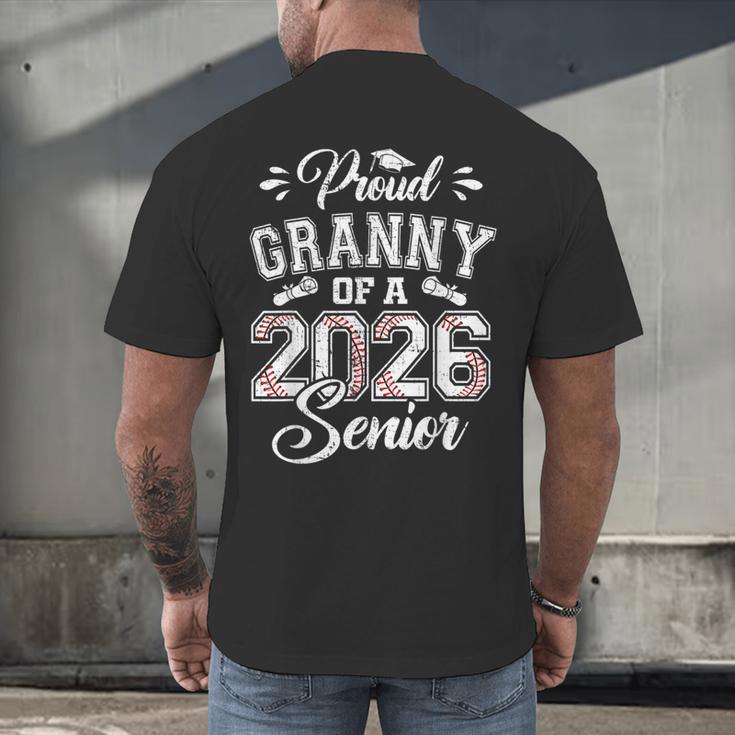 Proud Granny Of A 2026 Senior Baseball Graduate Men's Back Print T-Shirt
