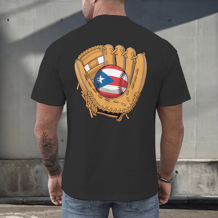 Puerto Rican Flag Baseball Player Boricua Pride Beisbol PR Men's Back Print T-Shirt Puerto Rican Flag Baseball Player Boricua Pride Beisbol PR Men's Back Print T-Shirt