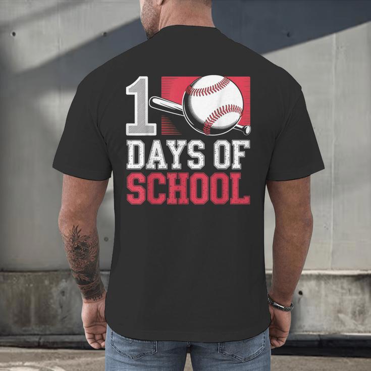 Retro 100 Days Of School Baseball Teacher Student 100 Days Men's Back Print T-Shirt Retro 100 Days Of School Baseball Teacher Student 100 Days Men's Back Print T-Shirt