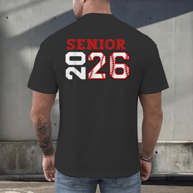 Senior Night Class Of 2026 Baseball Seniors Matching Team Men's Back Print T-Shirt