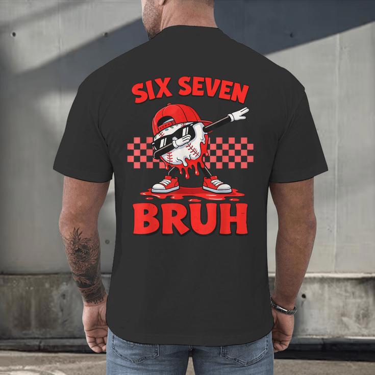 Six Seven 67 Bruh Baseball Valentine’s Day Teens Boys Kids Men's Back Print T-Shirt