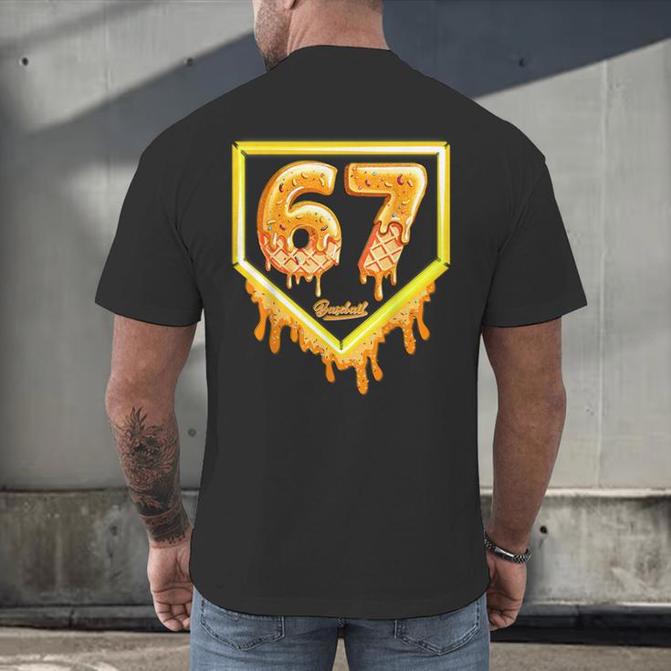 Six Seven 67 Meme Gen Alpha Slang Baseball 101 Men's Back Print T-Shirt
