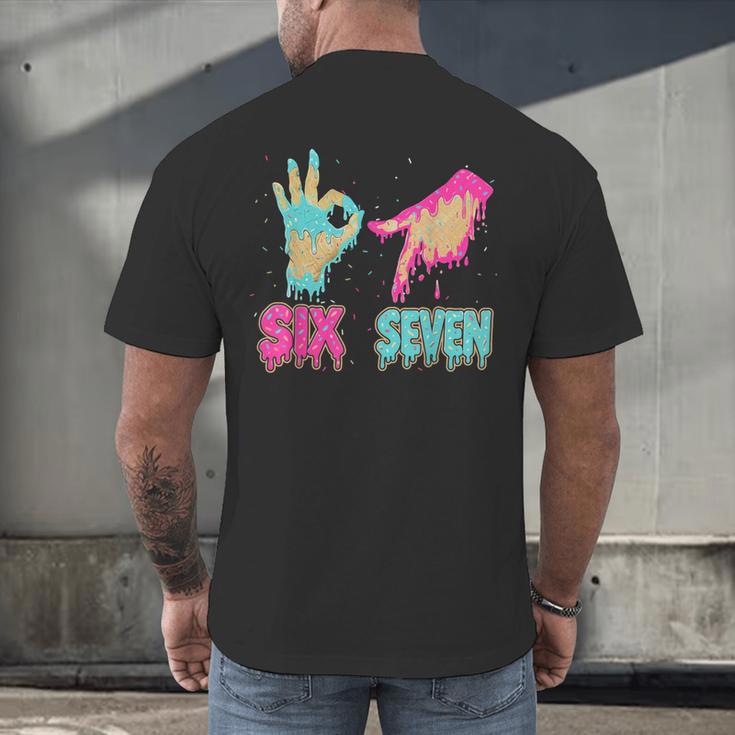 Six Seven 67 Meme Ice Cream Drip Baseball For Boy Kids Men's Back Print T-Shirt