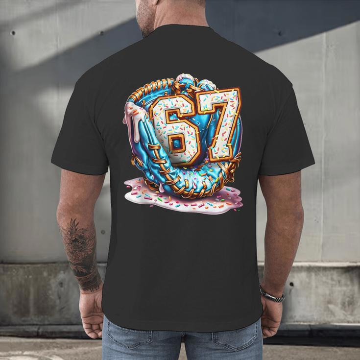 Six Seven Baseball Lifestyle 67 Meme Gen Alpha Slang Men's Back Print T-Shirt