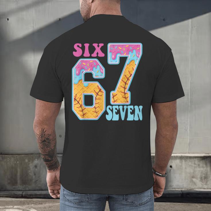 Six Seven Drip Baseball Player Number 67 Or 67th Birthday Men's Back Print T-Shirt Six Seven Drip Baseball Player Number 67 Or 67th Birthday Men's Back Print T-Shirt