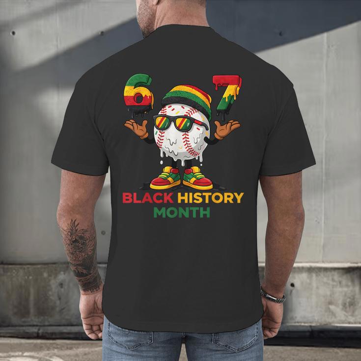 Six Seven History Month Baseball Drip Sports Men's Back Print T-Shirt Six Seven History Month Baseball Drip Sports Men's Back Print T-Shirt