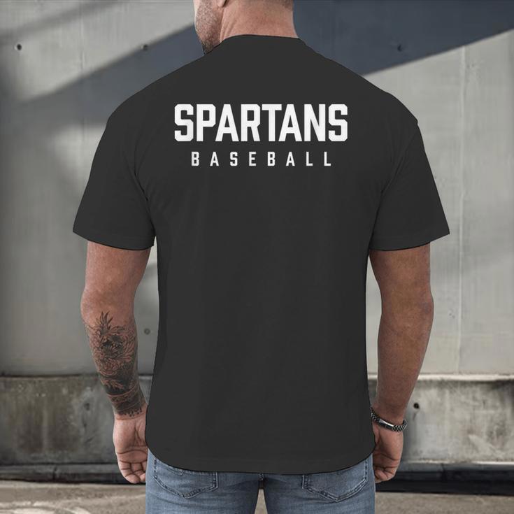 Spartans Baseball Inspired Men's Back Print T-Shirt Spartans Baseball Inspired Men's Back Print T-Shirt