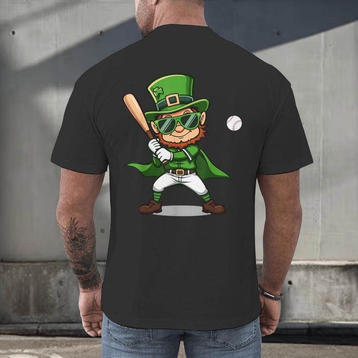 St Patrick’s Day Leprechaun Baseball Irish Graphic Men's Back Print T-Shirt
