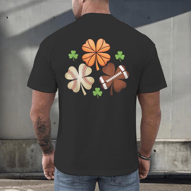 St Patricks Day Shamrock Basketball Baseball Irish Boys Men Men's Back Print T-Shirt St Patricks Day Shamrock Basketball Baseball Irish Boys Men Men's Back Print T-Shirt
