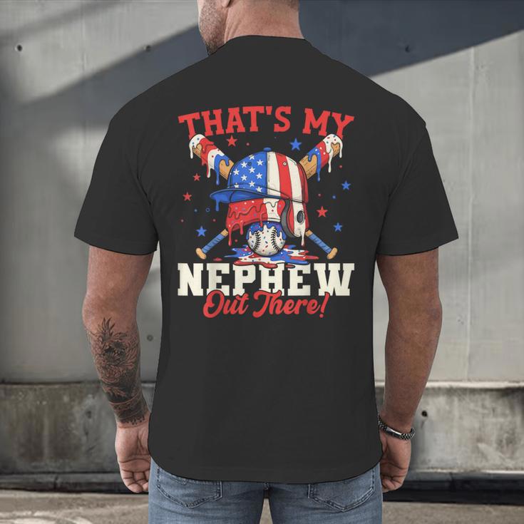 That's My Nephew Out There Baseball Cream Drip Crossed Bat Men's Back Print T-Shirt That's My Nephew Out There Baseball Cream Drip Crossed Bat Men's Back Print T-Shirt