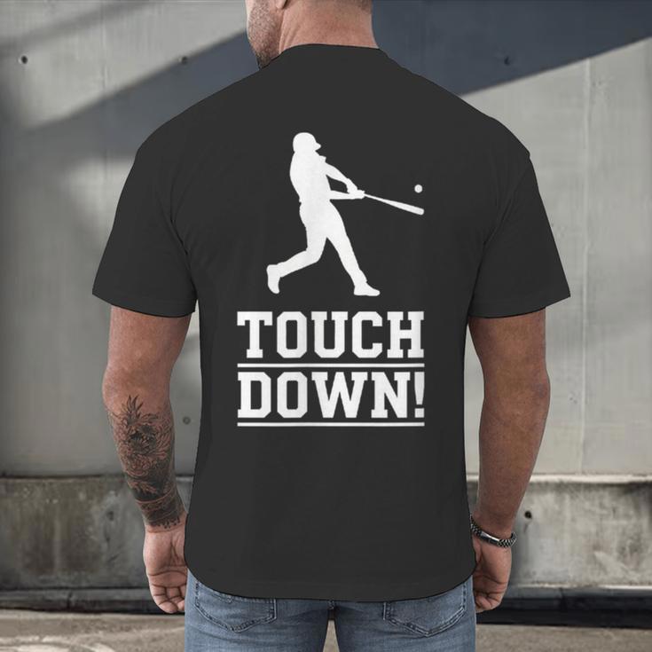 Touchdown Baseball Football Sports Men's Back Print T-Shirt Touchdown Baseball Football Sports Men's Back Print T-Shirt