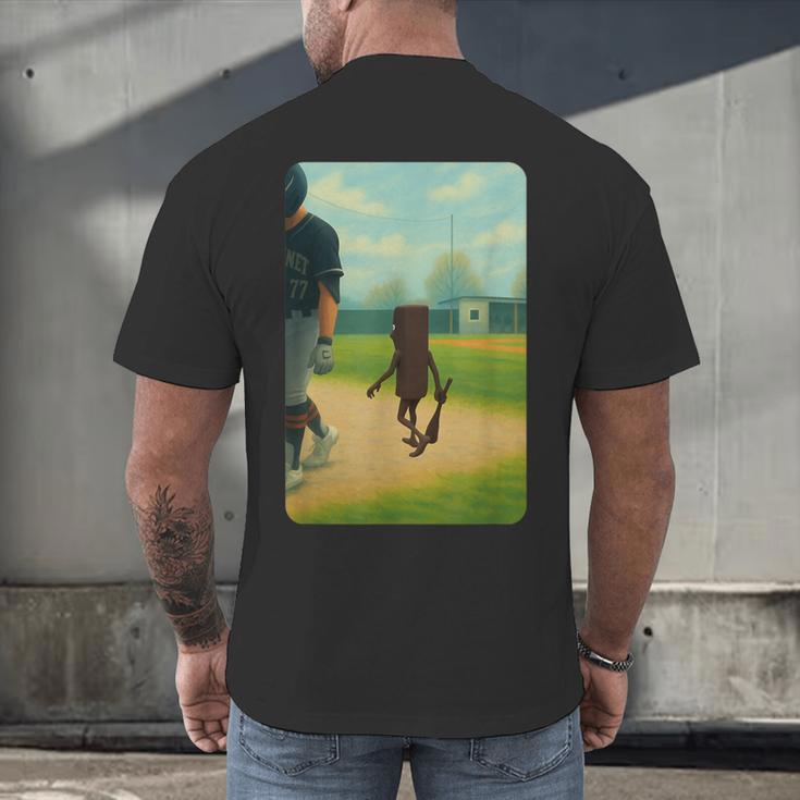 Tung Tung Tung Sahur Baseball Meme Men's Back Print T-Shirt Tung Tung Tung Sahur Baseball Meme Men's Back Print T-Shirt