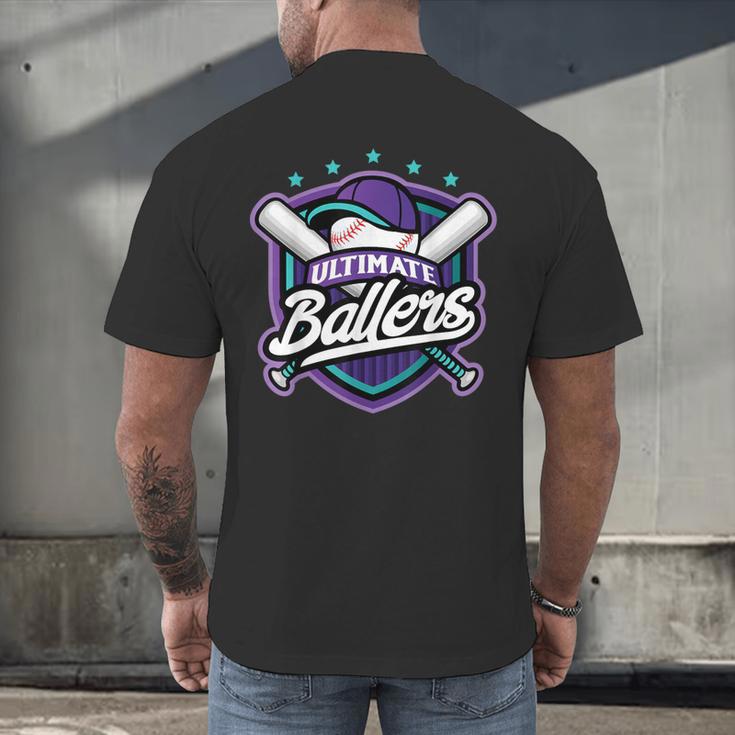 Ultimate Ballers Baseball Men's Back Print T-Shirt Ultimate Ballers Baseball Men's Back Print T-Shirt