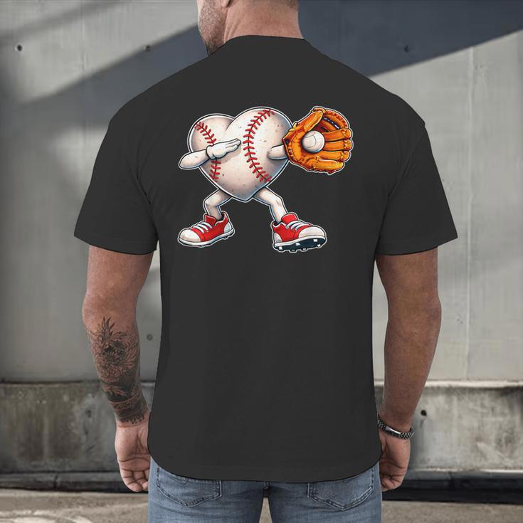 Valentine Baseball Heart Sport Love Valentines Day Boys Kids Men's Back Print T-Shirt Valentine Baseball Heart Sport Love Valentines Day Boys Kids Men's Back Print T-Shirt