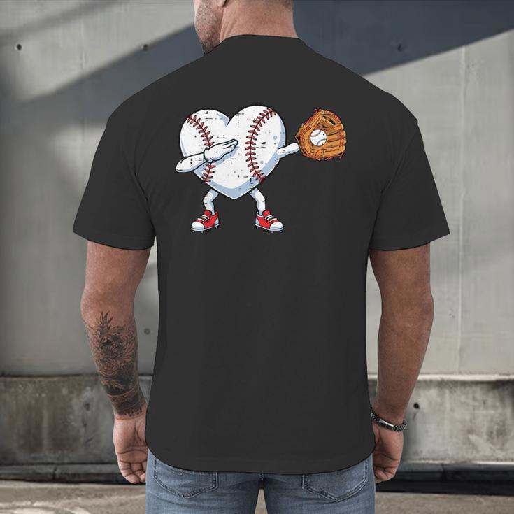 Valentines Day Baseball Ball Heart Dab Boys Kids Men Men's Back Print T-Shirt Valentines Day Baseball Ball Heart Dab Boys Kids Men Men's Back Print T-Shirt