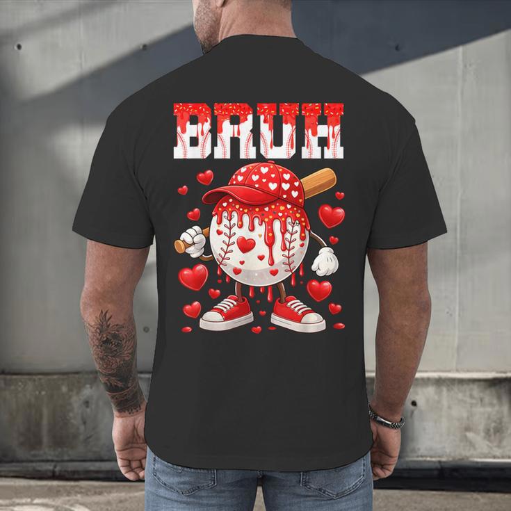 Valentines Day Baseball Drip Boys Bruh Ice Cream Toddler Kid Men's Back Print T-Shirt Valentines Day Baseball Drip Boys Bruh Ice Cream Toddler Kid Men's Back Print T-Shirt