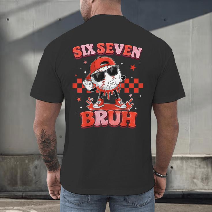 Valentines Day Baseball Six Seven 67 Meme Heart Baseball Dab Men's Back Print T-Shirt Valentines Day Baseball Six Seven 67 Meme Heart Baseball Dab Men's Back Print T-Shirt