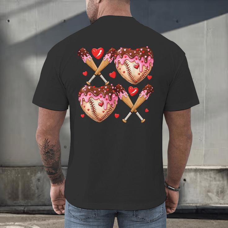 Valentines Day Drip Heart Baseball XOXO Boys Kids Men Sport Men's Back Print T-Shirt Valentines Day Drip Heart Baseball XOXO Boys Kids Men Sport Men's Back Print T-Shirt