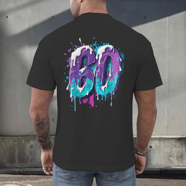 Vintage Baseball 60 Number Men's Back Print T-Shirt Vintage Baseball 60 Number Men's Back Print T-Shirt