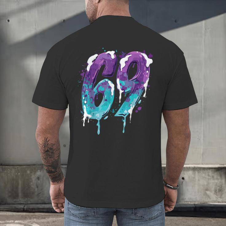 Vintage Baseball 69 Number Men's Back Print T-Shirt Vintage Baseball 69 Number Men's Back Print T-Shirt