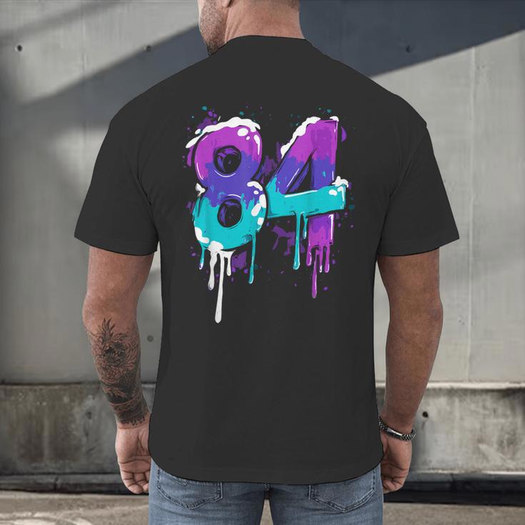 Vintage Baseball 84 Number Men's Back Print T-Shirt Vintage Baseball 84 Number Men's Back Print T-Shirt