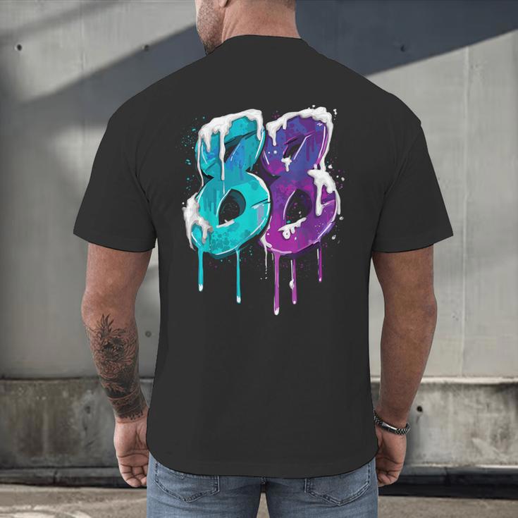 Vintage Baseball 88 Number Men's Back Print T-Shirt