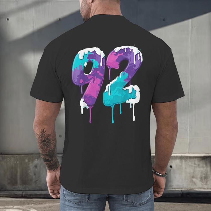 Vintage Baseball 92 Number Men's Back Print T-Shirt Vintage Baseball 92 Number Men's Back Print T-Shirt