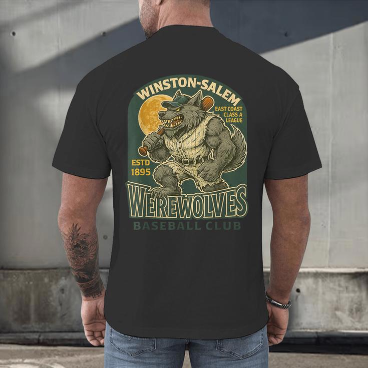 Winston-Salem Werewolves Minor League Baseball Club Men's Back Print T-Shirt