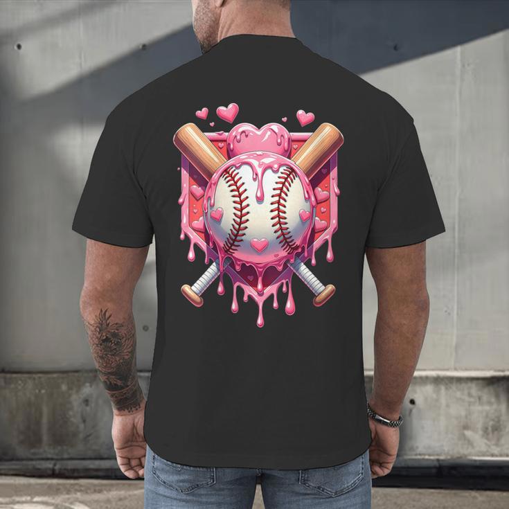 Women's Valentines Day Baseball Boys Ice Cream Drip Heart Youth Kids Men's Back Print T-Shirt Women's Valentines Day Baseball Boys Ice Cream Drip Heart Youth Kids Men's Back Print T-Shirt