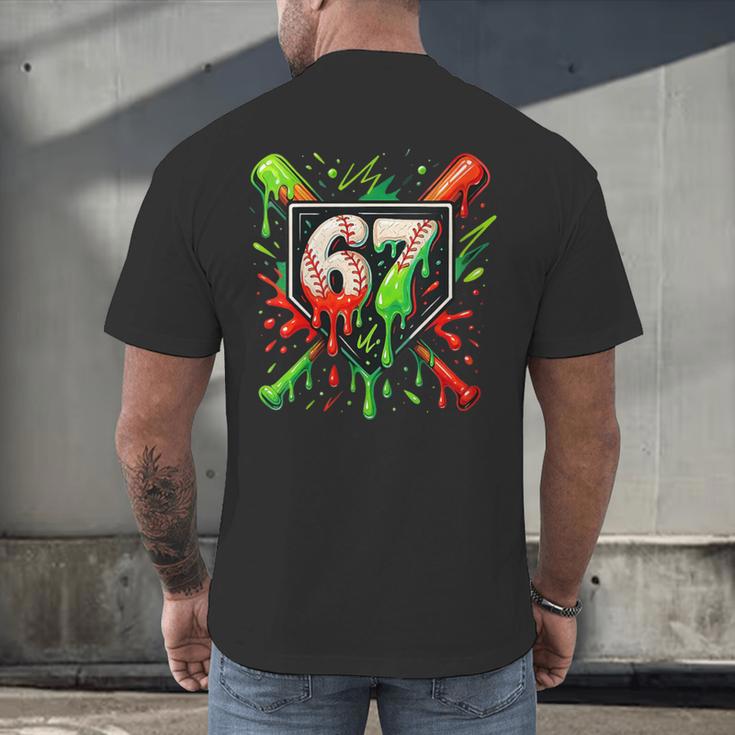 Xmas Baseball Six Seven 67 Meme Ice Cream Drip Men Women Men's Back Print T-Shirt Xmas Baseball Six Seven 67 Meme Ice Cream Drip Men Women Men's Back Print T-Shirt
