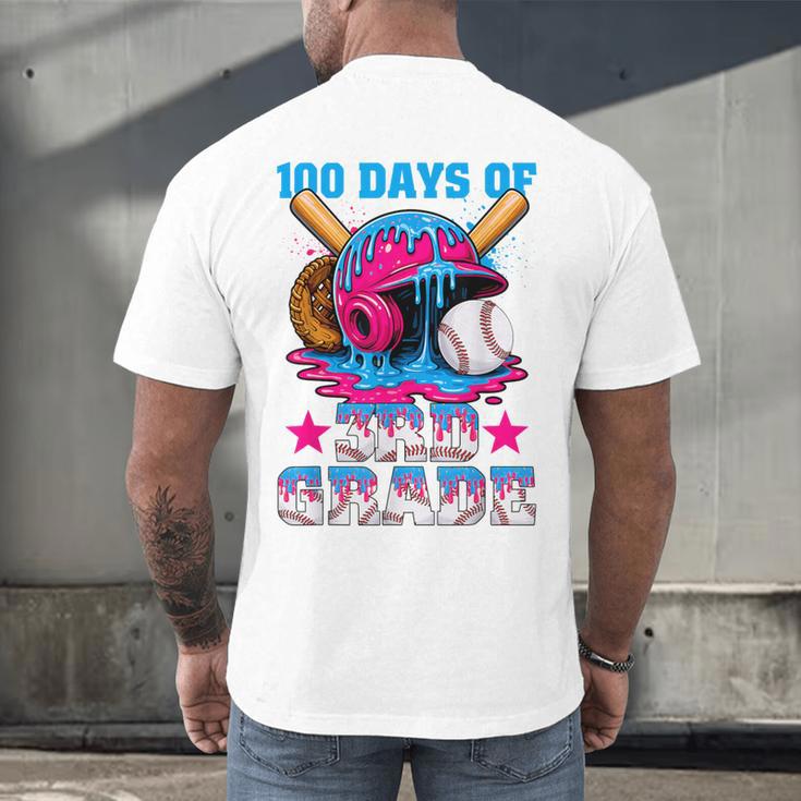 100 Days Of 3rd Grade Baseball 100th Day Of School Boys Kids Men's Back Print T-Shirt 100 Days Of 3rd Grade Baseball 100th Day Of School Boys Kids Men's Back Print T-Shirt