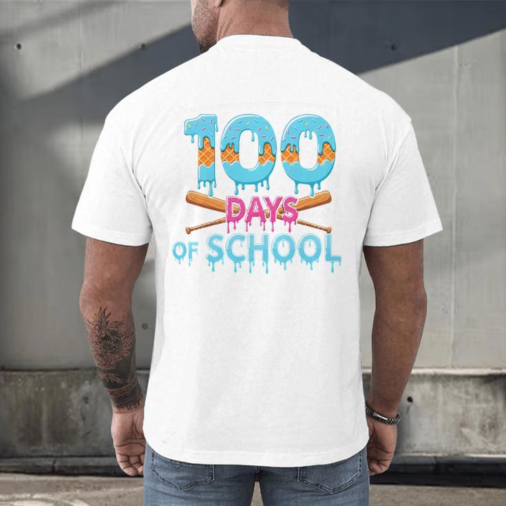 100 Days Of School Drip Ice Cream Baseball For Teacher Kids Premium Tri-Blend Men's Back Print T-Shirt 100 Days Of School Drip Ice Cream Baseball For Teacher Kids Premium Tri-Blend Men's Back Print T-Shirt