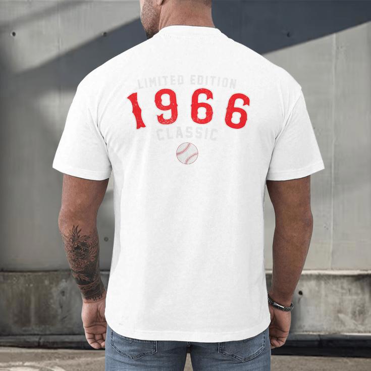 60 Year Old 1966 Classic Baseball 60th Birthday Men's Back Print T-Shirt