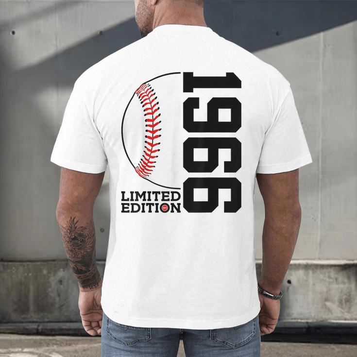 60th Birthday Baseball Limited Edition 1966 Men's Back Print T-Shirt 60th Birthday Baseball Limited Edition 1966 Men's Back Print T-Shirt