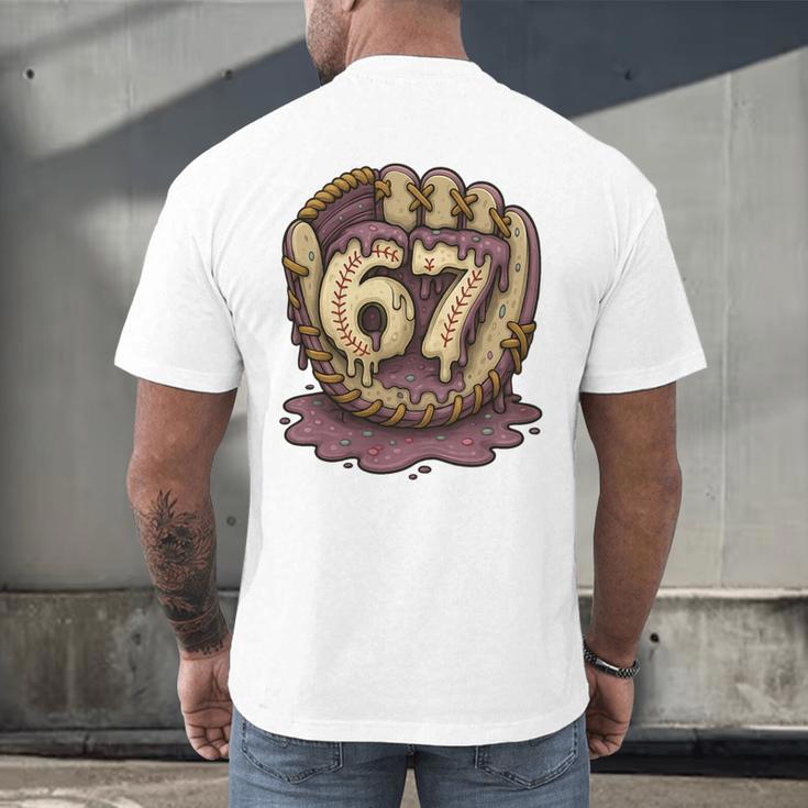 67 Ice Cream Drip Six Seven Baseball Premium Tri-Blend Men's Back Print T-Shirt