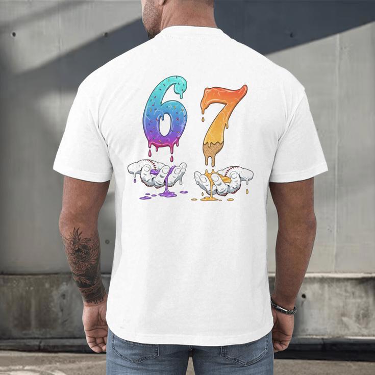67 Meme Baseball Kids Girls Humor Number 6 7 Men's Back Print T-Shirt 67 Meme Baseball Kids Girls Humor Number 6 7 Men's Back Print T-Shirt