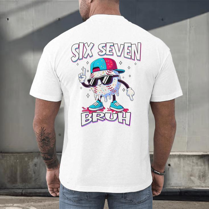 67 Meme Six Seven Baseball Ice Cream Drip Girls Boys Premium Tri-Blend Men's Back Print T-Shirt