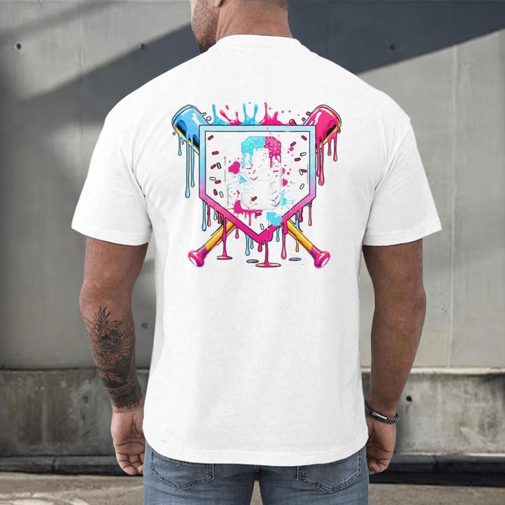 9th Birthday Boys Baseball Ice Cream Drip Boys Baseball Men's Back Print T-Shirt 9th Birthday Boys Baseball Ice Cream Drip Boys Baseball Men's Back Print T-Shirt