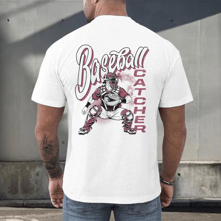 Baseball Catcher Gear Home Plate Premium Tri-Blend Men's Back Print T-Shirt Baseball Catcher Gear Home Plate Premium Tri-Blend Men's Back Print T-Shirt