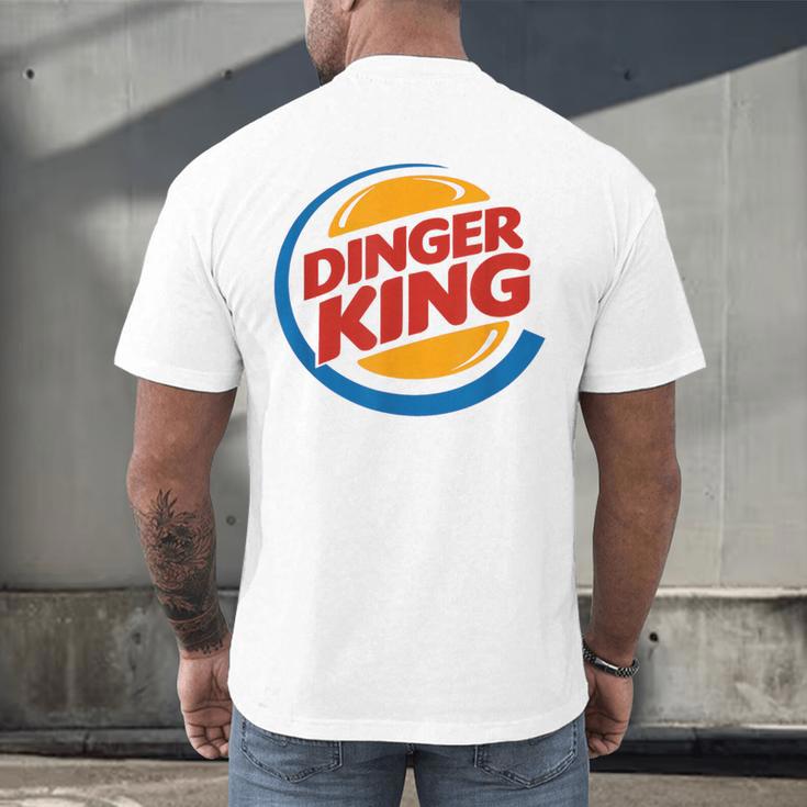 Baseball Dinger King Logo For Home Run Players And Fan Men's Back Print T-Shirt Baseball Dinger King Logo For Home Run Players And Fan Men's Back Print T-Shirt