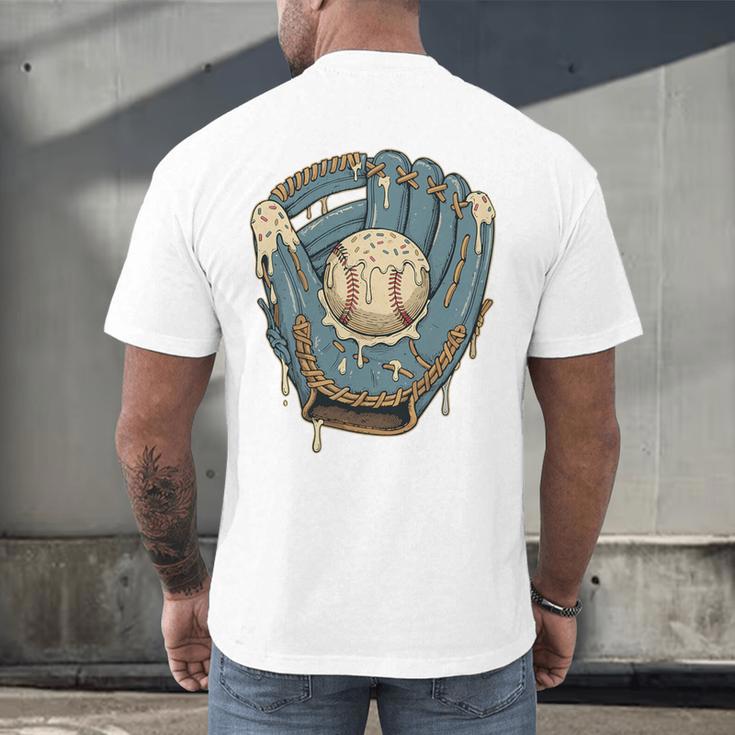Baseball Drip Ice Cream Glove With Sprinkles And Ball Youth Premium Tri-Blend Men's Back Print T-Shirt Baseball Drip Ice Cream Glove With Sprinkles And Ball Youth Premium Tri-Blend Men's Back Print T-Shirt